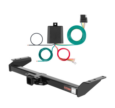 2000 - 2002 Chevrolet Suburban Curt 2", Class 4 Trailer Tow Hitch + 4-flat Wiring Kit 14080