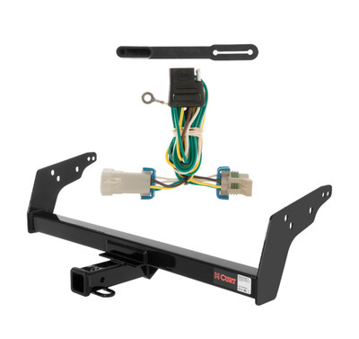 1998 - 2004 Chevrolet S10 Curt 2", Class 3 Trailer Tow Hitch + 4-flat Wiring Kit 13021