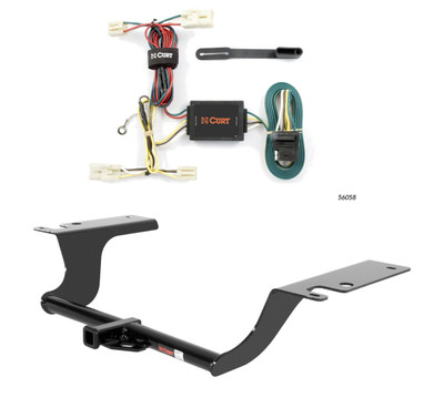 2011 - 2015 Kia Optima Curt 1-1/4", Class 1 Trailer Tow Hitch + 4-flat Wiring Kit 11025