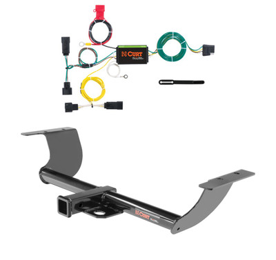 2015 - 2023 Dodge Charger Excluding GT and Hellcat Curt 2", Class 3 Trailer Tow Hitch + 4-flat Wiring Kit 13236