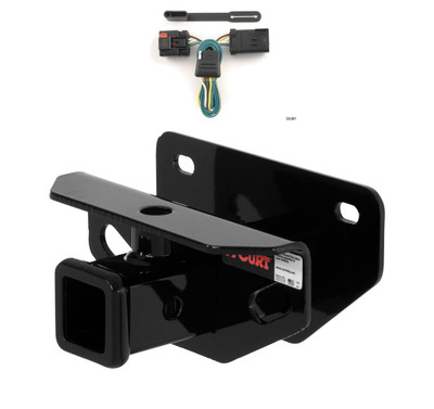 2000 - 2008 Dodge Ram 1500 Excluding factory receiver Curt 2", Class 3 Trailer Tow Hitch + 4-flat Wiring Kit 13333