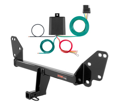 2016 - 2024 Chevrolet Camaro Curt 1-1/4", Class 1 Trailer Tow Hitch + 4-flat Wiring Kit 11900