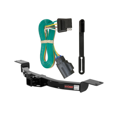 2013 - 2017 Chevrolet Traverse Curt 2", Class 3 Trailer Tow Hitch + 4-flat Wiring Kit 13424-1