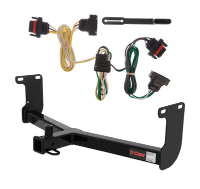 2005 - 2010 Dodge Dakota Curt 2", Class 3 Trailer Tow Hitch + 4-flat Wiring Kit 13230