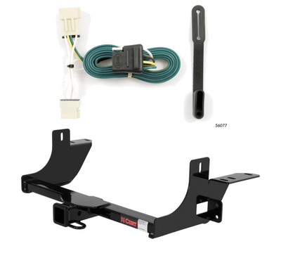 2006 - 2009 Chevrolet Uplander 121" wheelbase only Curt 2", Class 3 Trailer Tow Hitch + 4-flat Wiring Kit 13336
