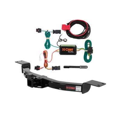 2013 - 2017 Chevrolet Traverse Curt 2", Class 3 Trailer Tow Hitch + 4-flat Wiring Kit 13424