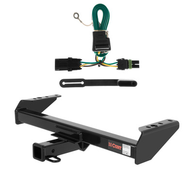 1985 - 1986 Chevrolet C30 Excluding with 10" step bumper Curt 2", Class 4 Trailer Tow Hitch + 4-flat Wiring Kit 14082