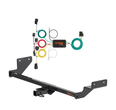 2019 Kia Forte Sedan Curt 1-1/4", Class 1 Trailer Tow Hitch + 4-flat Wiring Kit 11615