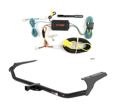 2009 - 2016 Toyota Venza Curt 1-1/4", Class 2 Trailer Tow Hitch + 4-flat Wiring Kit 12341