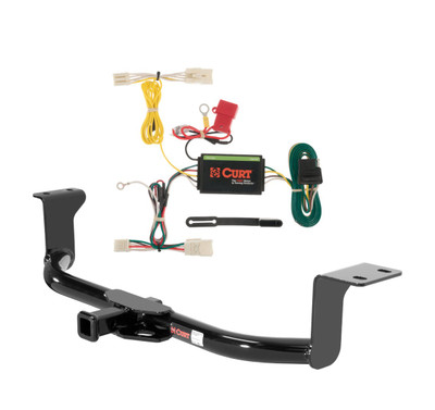 2012 - 2017 Toyota Prius V Curt 1-1/4", Class 1 Trailer Tow Hitch + 4-flat Wiring Kit 11276