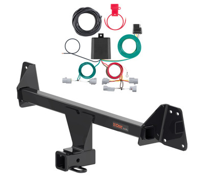 2022 - 2026 Toyota Corolla Cross Without LED Tailights Curt 2", Class 1 Trailer Tow Hitch + 4-flat Wiring Kit 11637