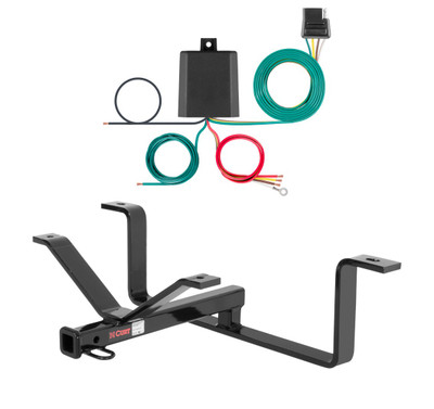 2012 - 2013 Chevrolet Corvette Coupe and convertible, excluding dual mode exhaust Curt 1-1/4", Class 1 Trailer Tow Hitch + 4-flat Wiring Kit 11380