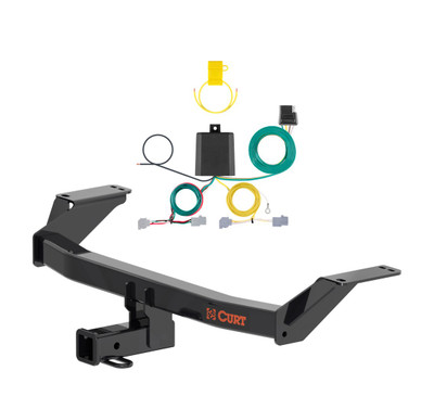 2023 - 2026 Toyota Crown Curt 2", Class 3 Trailer Tow Hitch + 4-flat Wiring Kit 13582