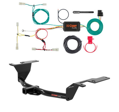 2017 - 2018 Toyota Yaris iA Curt 1-1/4", Class 1 Trailer Tow Hitch + 4-flat Wiring Kit 11421