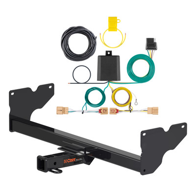 18 - 24 Volkswagen Tiguan Curt 2", Class 3 Trailer Tow Hitch + 4-flat Wiring Kit 13381