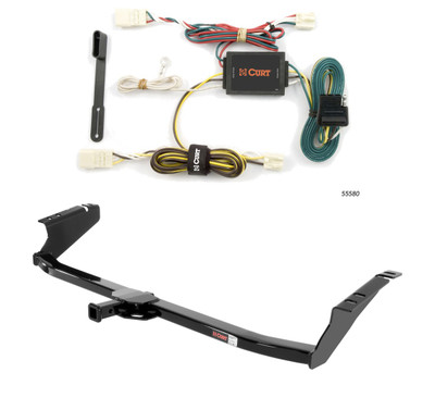 2004 - 2010 Toyota Sienna Curt 1-1/4", Class 2 Trailer Tow Hitch + 4-flat Wiring Kit 12065