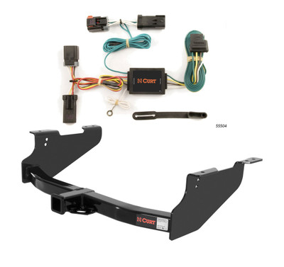 2003 - 2008 Dodge Ram 1500 Will not fit with factory receiver (built in or after 11/02) Curt 2", Class 4 Trailer Tow Hitch + 4-flat Wiring Kit 14361