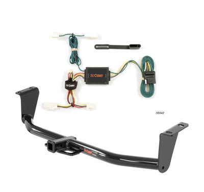2003 - 2013 Toyota Corolla Sedan Curt 1-1/4", Class 1 Trailer Tow Hitch + 4-flat Wiring Kit 11265