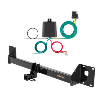 2018 - 2019 Volkswagen Golf Alltrack Curt 1-1/4", Class 1 Trailer Tow Hitch + 4-flat Wiring Kit 11422