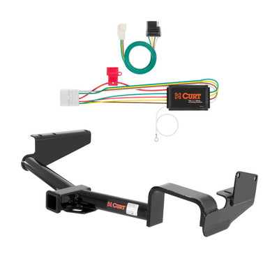 2008 - 2013 Toyota Highlander Curt 2", Class 3 Trailer Tow Hitch + 4-flat Wiring Kit 13534