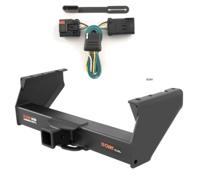 2007 - 2010 Dodge Ram 3500 Cab & chassis Curt 2-1/2", Class 5 Trailer Tow Hitch + 4-flat Wiring Kit 15800