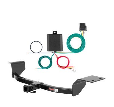 2003 - 2005 Toyota Echo Excluding Canadian models Curt 1-1/4", Class 1 Trailer Tow Hitch + 4-flat Wiring Kit 11289