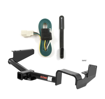 2008 - 2013 Toyota Highlander Curt 2", Class 3 Trailer Tow Hitch + 4-flat Wiring Kit 13534-9