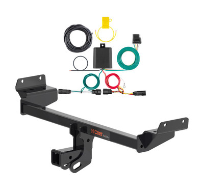 2019 - 2024 Ford Edge Titanium or ST only Curt 2", Class 3 Trailer Tow Hitch + 4-flat Wiring Kit 13452
