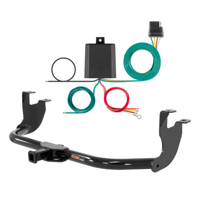 2019 Volkswagen Beetle Hatchback, excluding diesel Curt 1-1/4", Class 1 Trailer Tow Hitch + 4-flat Wiring Kit 11354