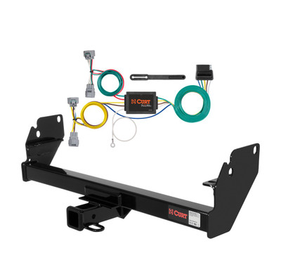 2005 - 2015 Toyota Tacoma Curt 2", Class 3 Trailer Tow Hitch + 5-Flat Wiring Kit 13323