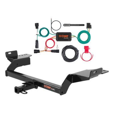 17 - 18 Ford Escape Excluding SE models Curt 1-1/4", Class 2 Trailer Tow Hitch + 4-flat Wiring Kit 12111