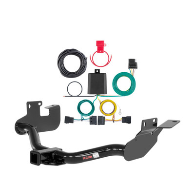 2008 - 2011 Ford Escape With factory 1-1/4" receiver hitch Curt 2", Class 3 Trailer Tow Hitch + 4-flat Wiring Kit 13651