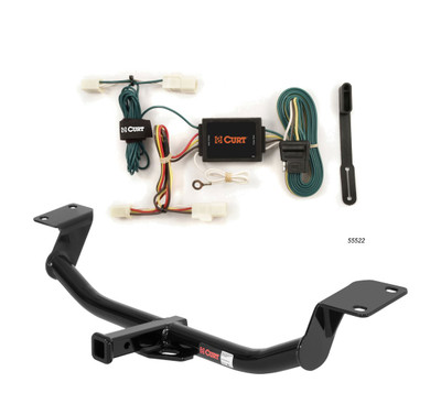 2003 - 2008 Toyota Matrix Excluding XR and XRS Curt 1-1/4", Class 2 Trailer Tow Hitch + 4-flat Wiring Kit 12221