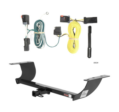 2011 - 2014 Dodge Challenger Curt 1-1/4", Class 2 Trailer Tow Hitch + 4-flat Wiring Kit 12064