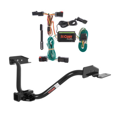 2004 - 2008 Chrysler Pacifica Excluding hybrid Curt 2", Class 3 Trailer Tow Hitch + 4-flat Wiring Kit 13529