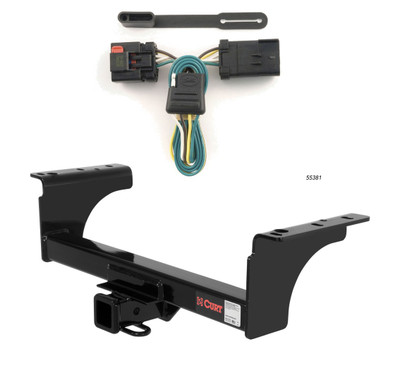 2007 - 2010 Dodge Ram 3500 Cab & chassis Curt 2", Class 4 Trailer Tow Hitch + 4-flat Wiring Kit 14070