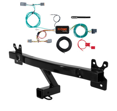 2015 - 2018 Volvo V60 Curt 2", Class 3 Trailer Tow Hitch + 4-flat Wiring Kit 13266
