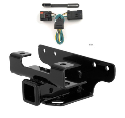 2002 Dodge Ram 1500 Factory style (built before 11/02) Curt 2", Class 3 Trailer Tow Hitch + 4-flat Wiring Kit 13326-1