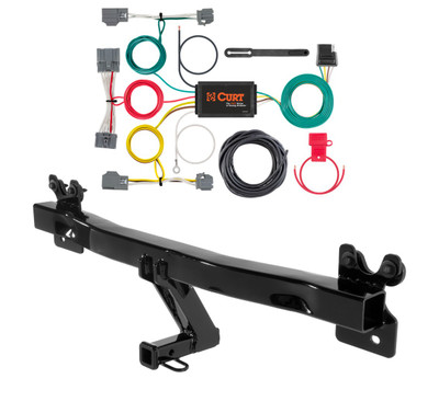 2009 - 2016 Volvo XC70 Curt 1-1/4", Class 2 Trailer Tow Hitch + 4-flat Wiring Kit 12066