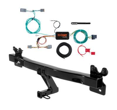 2015 - 2018 Volvo V60 Curt 1-1/4", Class 2 Trailer Tow Hitch + 4-flat Wiring Kit 12066