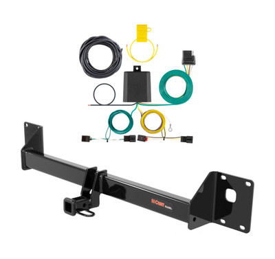 2017 - 2019 Volkswagen Golf Alltrack Curt 1-1/4", Class 1 Trailer Tow Hitch + 4-flat Wiring Kit 11422