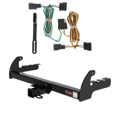 1997 - 2004 Dodge Dakota Curt 2", Class 3 Trailer Tow Hitch + 4-flat Wiring Kit 13280