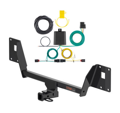 2015 - 2019 Volkswagen Golf R Curt 1-1/4", Class 1 Trailer Tow Hitch + 4-flat Wiring Kit 11564