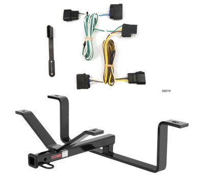 2005 - 2013 Chevrolet Corvette Coupe and convertible, excluding dual mode exhaust Curt 1-1/4", Class 1 Trailer Tow Hitch + 4-flat Wiring Kit 11380