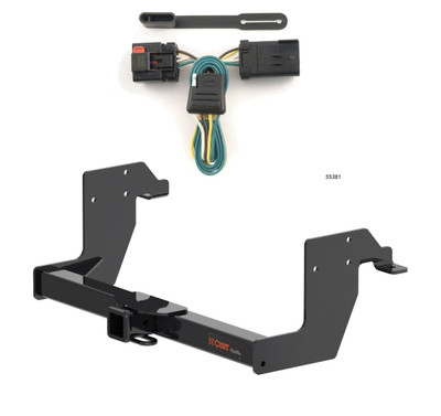 2007 - 2009 Dodge Sprinter 2500 Standard bumper Curt 2", Class 3 Trailer Tow Hitch + 4-flat Wiring Kit 13388