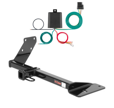 1999 - 2005 Volkswagen Jetta Sedan, 8th digit of VIN is 'M' Curt 1-1/4", Class 1 Trailer Tow Hitch + 4-flat Wiring Kit 11070