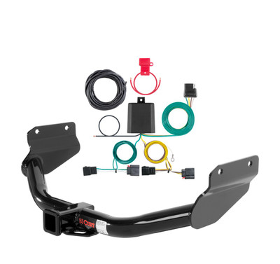 2011 - 2013 Dodge Durango Excluding SRT Curt 2", Class 3 Trailer Tow Hitch + 4-flat Wiring Kit 13182