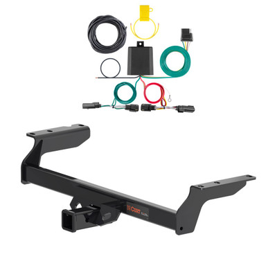 2020 - 2022 Ford Escape Excluding PHEV Curt 2", Class 3 Trailer Tow Hitch + 4-flat Wiring Kit 13454