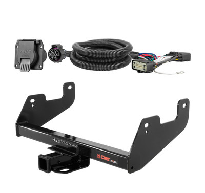 2015 - 2020 Ford F-150 Excluding factory receiver or Police Responder Curt 2", Class 4 Trailer Tow Hitch + 7-way Wiring Kit 14017