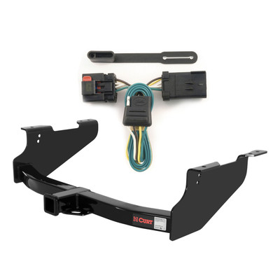 03 - 10 Dodge Ram 2500 Excluding factory receiver Curt 2", Class 3 Trailer Tow Hitch + 4-flat Wiring Kit 13361